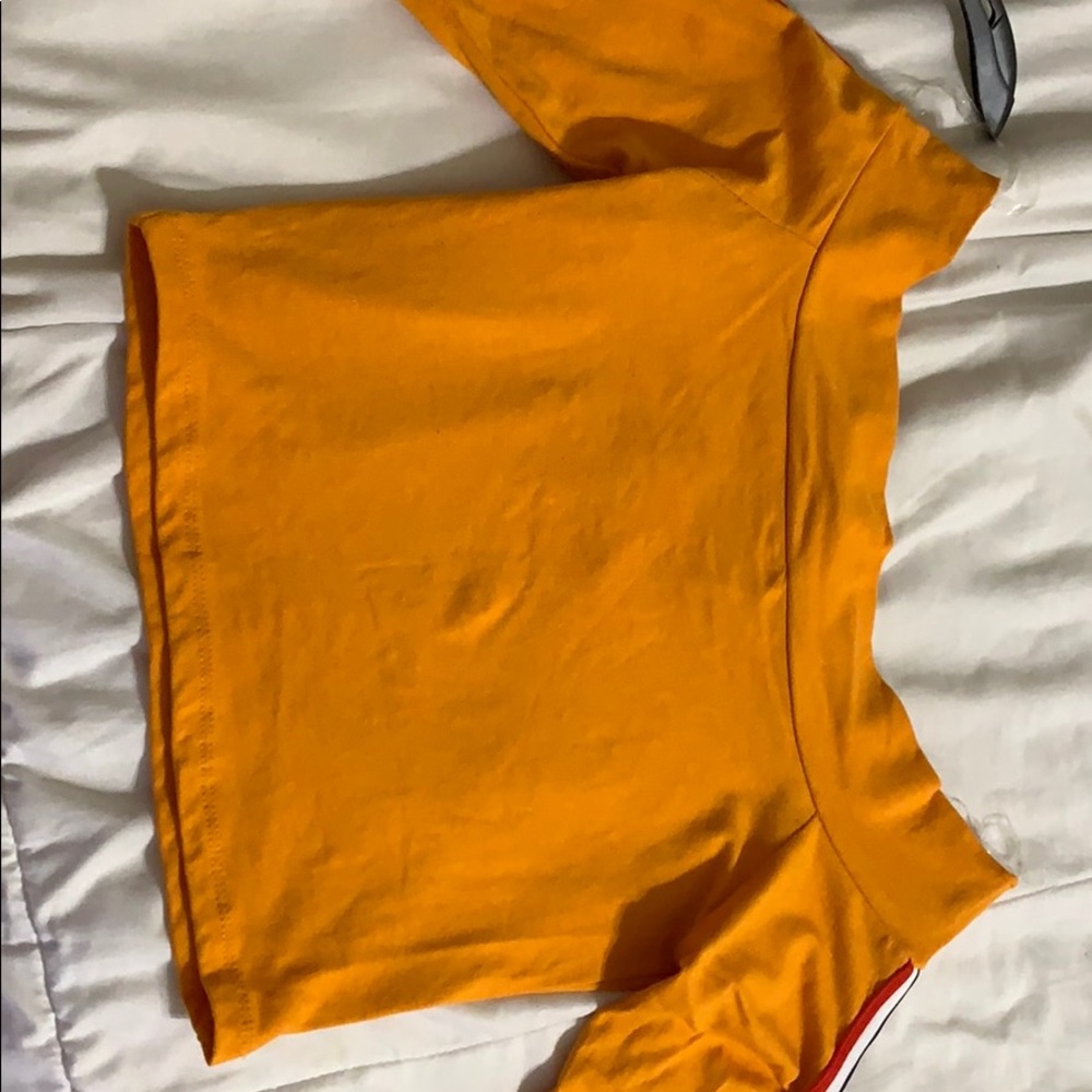Orange shoulder top